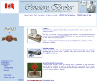Cemeterybroker.com(Funeral goods) Screenshot