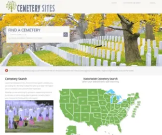 Cemeterysites.com(Cemetery Sites) Screenshot