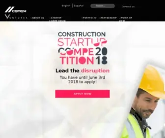 Cemexventures.com(Corporate Venture Capital for CEMEX) Screenshot