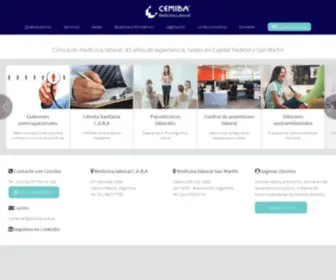Cemiba.com.ar(CEMIBA Medicina Laboral) Screenshot