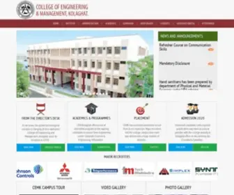 Cemkolaghat.org(College of Engineering and Management) Screenshot