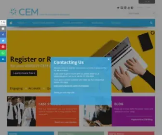Cem.org(Centre for Evaluation and Monitoring) Screenshot