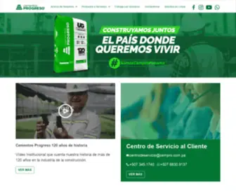 Cempro.com.pa(Cementos Progreso Panamá) Screenshot