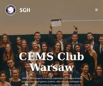 Cemsclub.pl(Student organization supporting CEMS MIM students) Screenshot