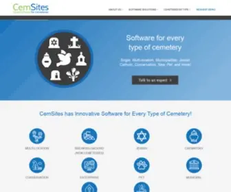 Cemsites.com(Cemetery Software) Screenshot