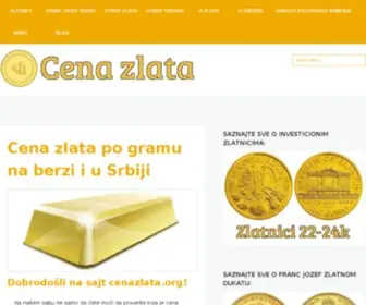 Cenazlata.org(Cena zlata po gramu na berzi i u Srbiji) Screenshot