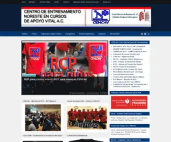 Cencav.com.mx(Centro de Entrenamiento Noreste en Cursos de Apoyo Vital A.C) Screenshot