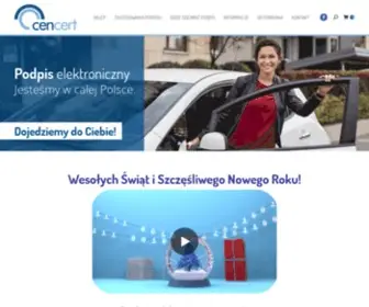 Cencert.pl(Cencert podpis elektroniczny kwalifikowany) Screenshot