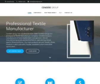 Cenderegroup.com(Professional Textile Manufacturer Company) Screenshot