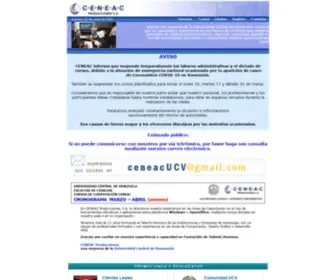 Ceneac.com.ve(Ceneac Producciones C.A) Screenshot