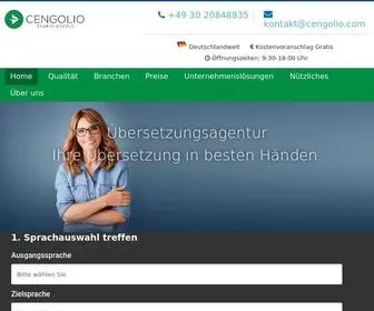 Cengolio.com(Übersetzungsbüro) Screenshot