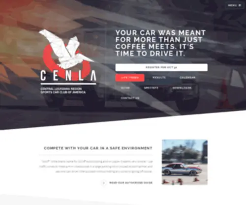 Cenla-Scca.org(Central Louisiana Region) Screenshot