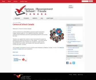 Censusatschool.ca(Census at School Canada) Screenshot