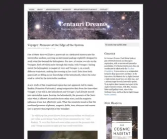 Centauri-Dreams.org(Imagining and Planning Interstellar Exploration) Screenshot