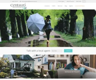 Centauriinsurance.com(Homeowners, CRP, BOP and Flood Insurance) Screenshot