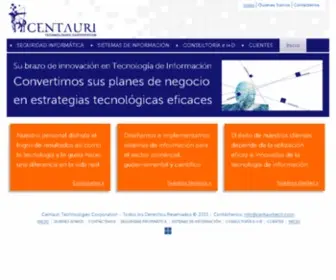 Centauritech.com(Centauri Technologies Corporation) Screenshot