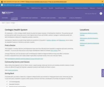 Centegra.org(Centegra Health System) Screenshot