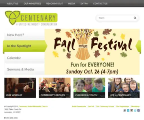 Centenarylex.com(Centenary United Methodist Church) Screenshot