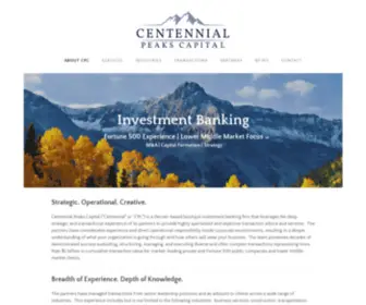 Centennialpeakscapital.com(Centennial Peaks Capital) Screenshot