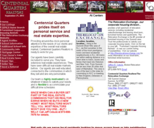 Centennialquarters.com(Centennial Quarters Realtors) Screenshot