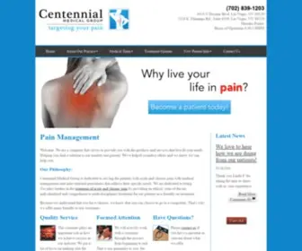 Centennialspineandpain.com(Pain Management) Screenshot