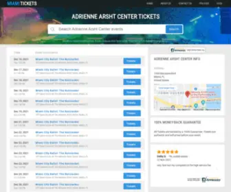 Center-Miami.org(Adrienne Arsht Center Tickets) Screenshot
