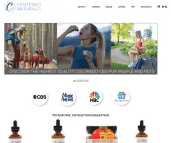 Centerednaturals.com(All Natural CBD Products Handcrafted in Co) Screenshot