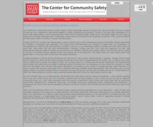 Centerforcommunitysafety.org(Center for Community Safety) Screenshot