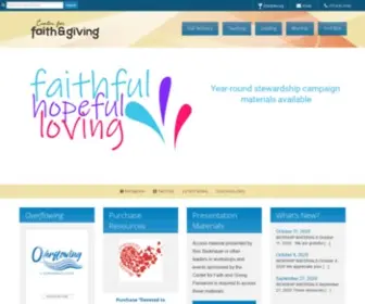 Centerforfaithandgiving.org(Main Page) Screenshot