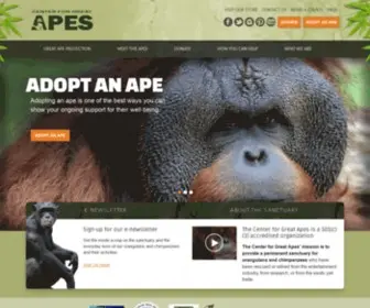 Centerforgreatapes.org(Center for Great Apes) Screenshot