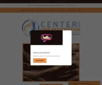 Centerforhairnny.com(Center for Hair Restoration) Screenshot