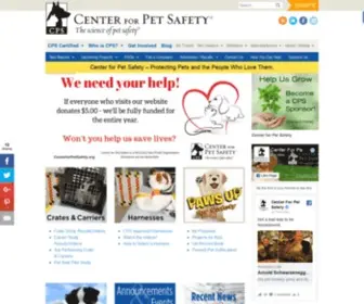 Centerforpetsafety.org(The Center for Pet Safety is a registered 501(c)(3)) Screenshot