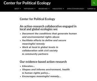 Centerforpoliticalecology.org(Center for Political Ecology) Screenshot