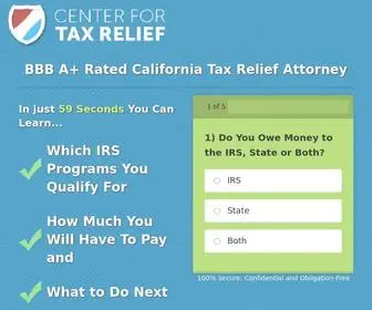 Centerfortaxrelief.com(Center for Tax Relief) Screenshot