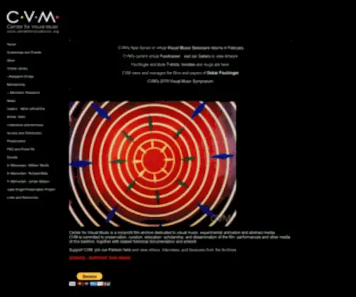 Centerforvisualmusic.org(Center for Visual Music) Screenshot
