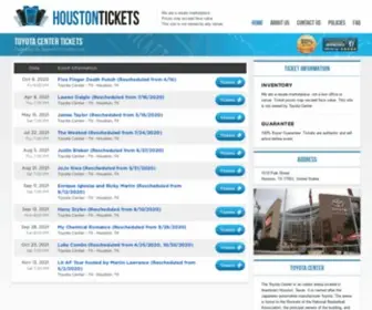 Centerhouston.com(Toyota Center Houston) Screenshot