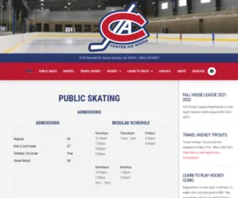 Centericearena.org(Center Ice Arena) Screenshot