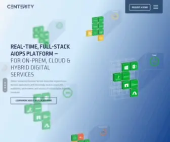 Centerity.com(Real-Time Full-Stack AIOps Platform, Digitalization, Digital Transformation) Screenshot