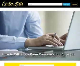 Centerlists.com(Center Lists) Screenshot