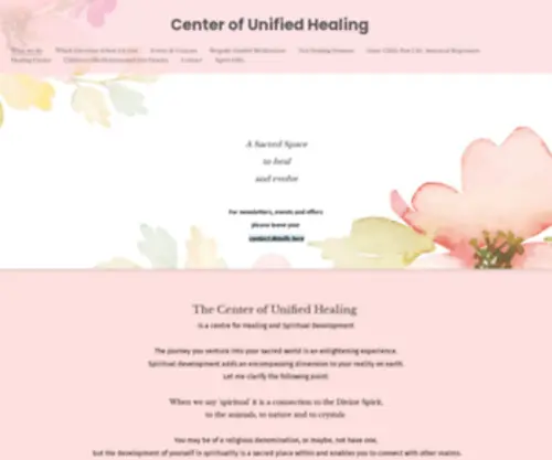 Centerofunifiedhealing.net(Center of Unified Healing) Screenshot