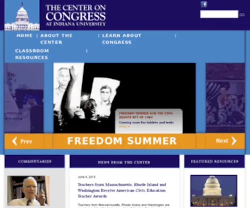 Centeroncongress.org(The Center On Congress at Indiana University) Screenshot