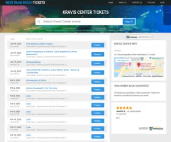 Centerwestpalm.org(Kravis Center Tickets) Screenshot