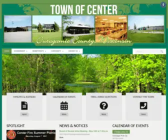 Centerwi.com(Town of Center) Screenshot