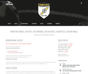 Centexstorm.com(Centex Soccer League) Screenshot