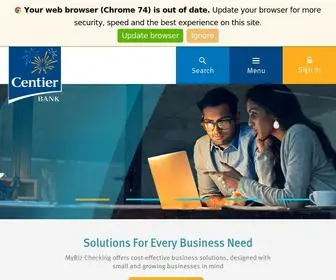 Centier.com(Centier Bank) Screenshot