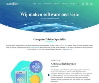 Centillien.com(Software voor Artificial Intelligence en beeldherkenning) Screenshot