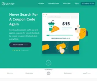 Cently.com(Cently (Coupons at Checkout)) Screenshot