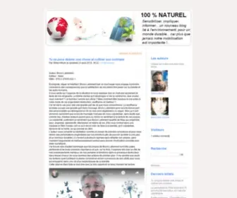 Centpourcentnaturel.fr(Cent pour cent naturel : écologie) Screenshot