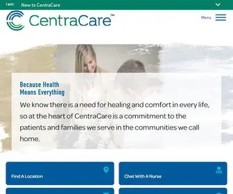 Centracare.com(Central Minnesota Health Services) Screenshot