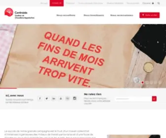 Centraide-Quebec.com(Centraide Québec et Chaudière) Screenshot
